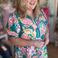 Summer Jubilee Curvy Emerald Paisley Mini Dress