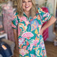 Summer Jubilee Curvy Emerald Paisley Mini Dress