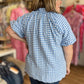 Sunday Stroll Curvy Blue Gingham Blouse