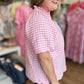 Sunday Stroll Curvy Pink Gingham Blouse