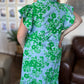 Sunday in Bloom Curvy Blue Floral Midi Dress