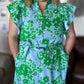 Sunday in Bloom Curvy Blue Floral Midi Dress