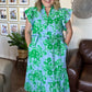 Sunday in Bloom Curvy Blue Floral Midi Dress
