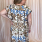 Sunflowers in Late Summer Curvy Brown Floral Midi Dress