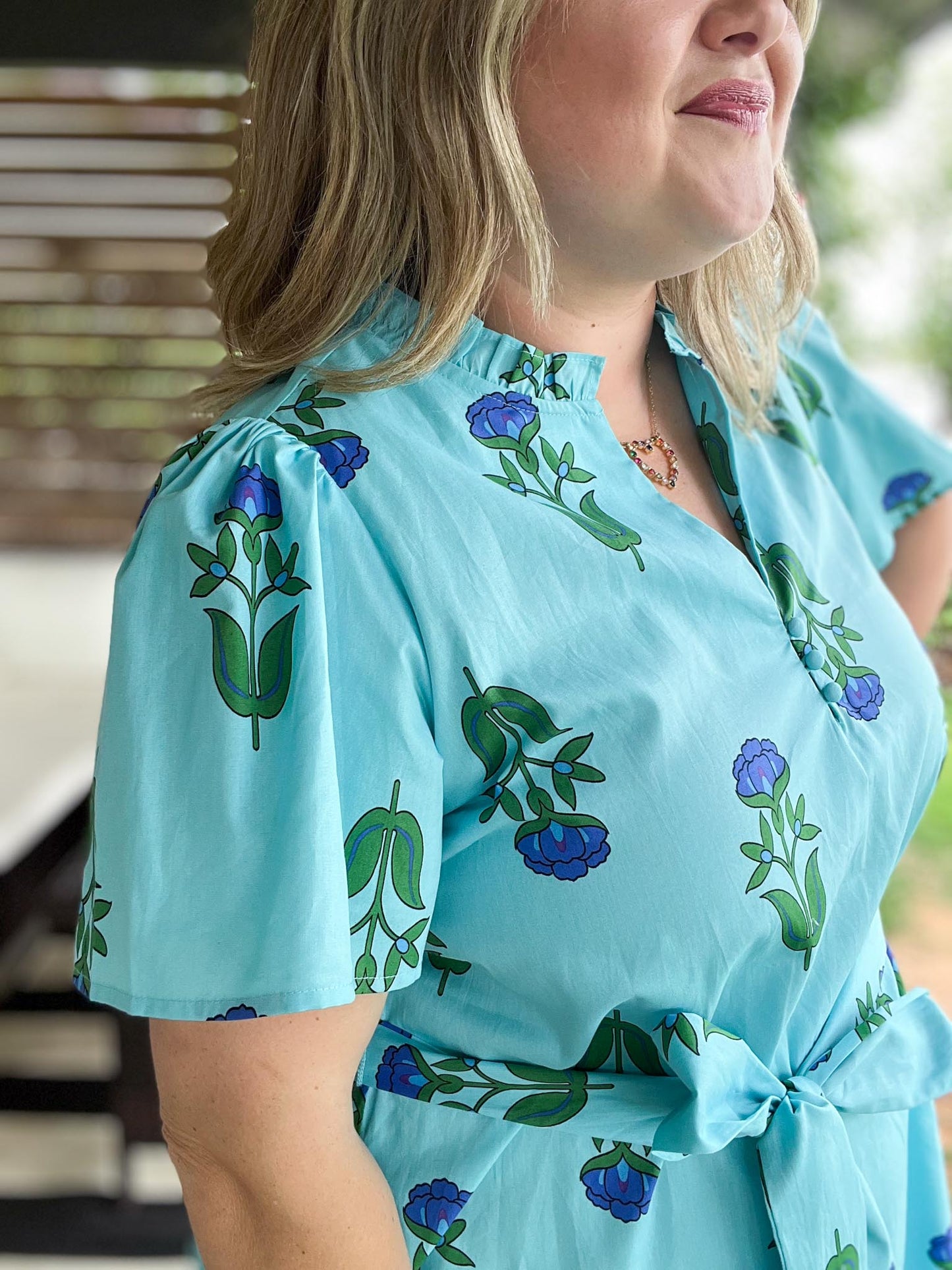 Sunlit Society Plus-Size Floral Dress