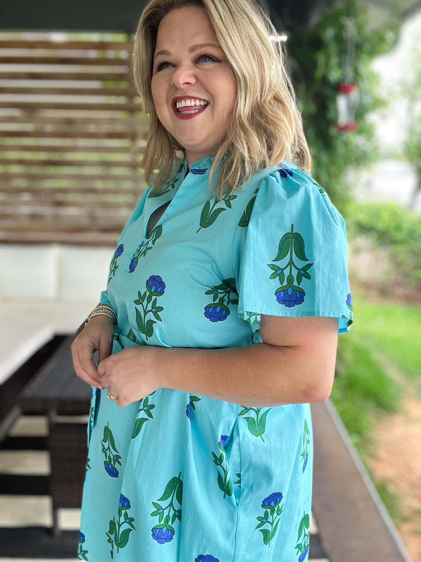Sunlit Society Plus-Size Floral Dress