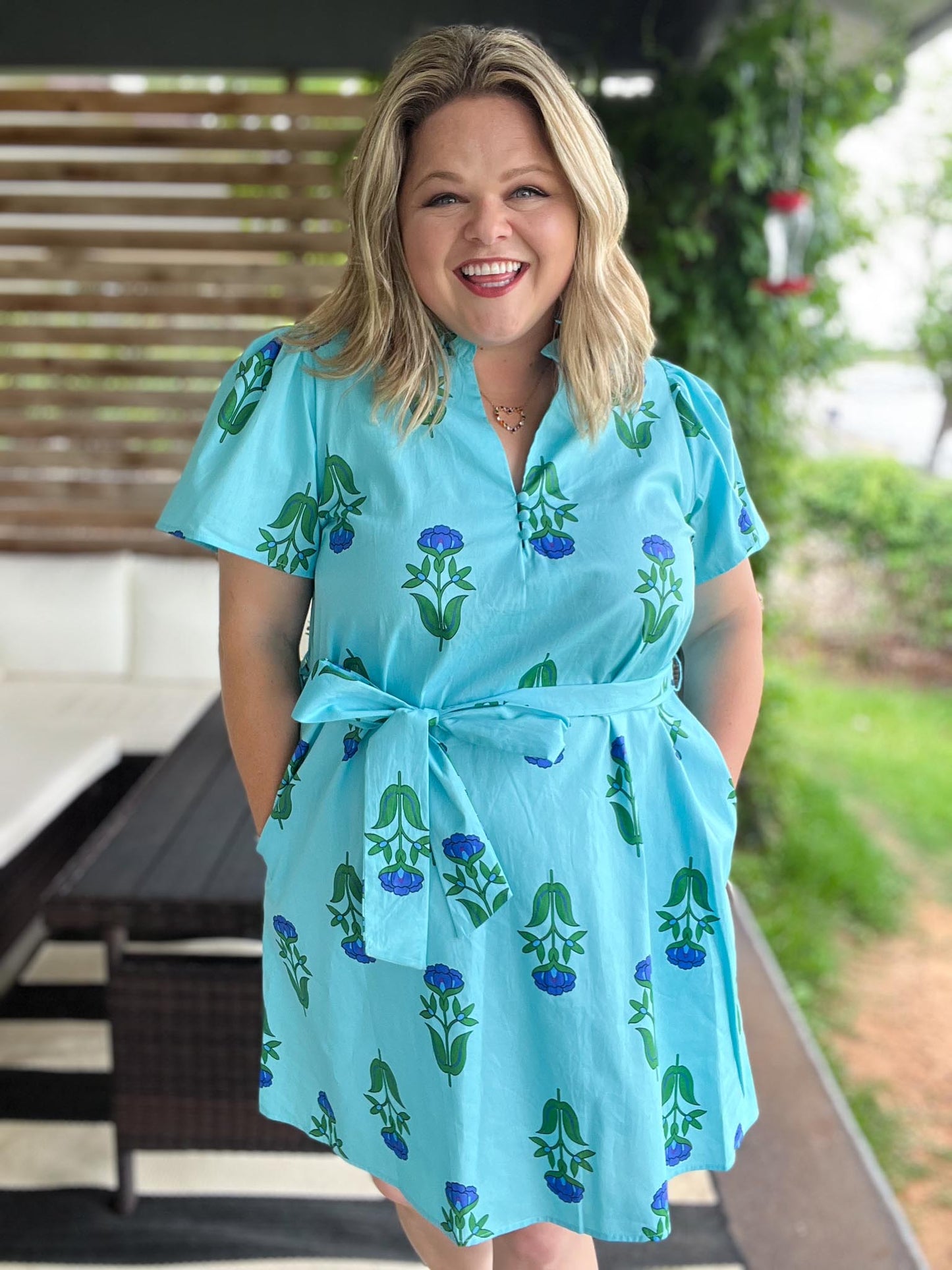 Sunlit Society Plus-Size Floral Dress