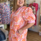 Sweet Celebration Curvy Peach Jacquard Mini Dress