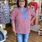 Sweet Tea & Sunshine Curvy Red Gingham Top