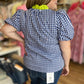 Sweet Tea & Sunshine Top Curvy Blue Gingham Top