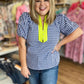 Sweet Tea & Sunshine Top Curvy Blue Gingham Top