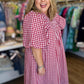 Sweet as Freedom Curvy Red Gingham Midi Dress