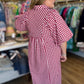 Sweet as Freedom Curvy Red Gingham Midi Dress