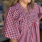 Sweet as Freedom Curvy Red Gingham Midi Dress