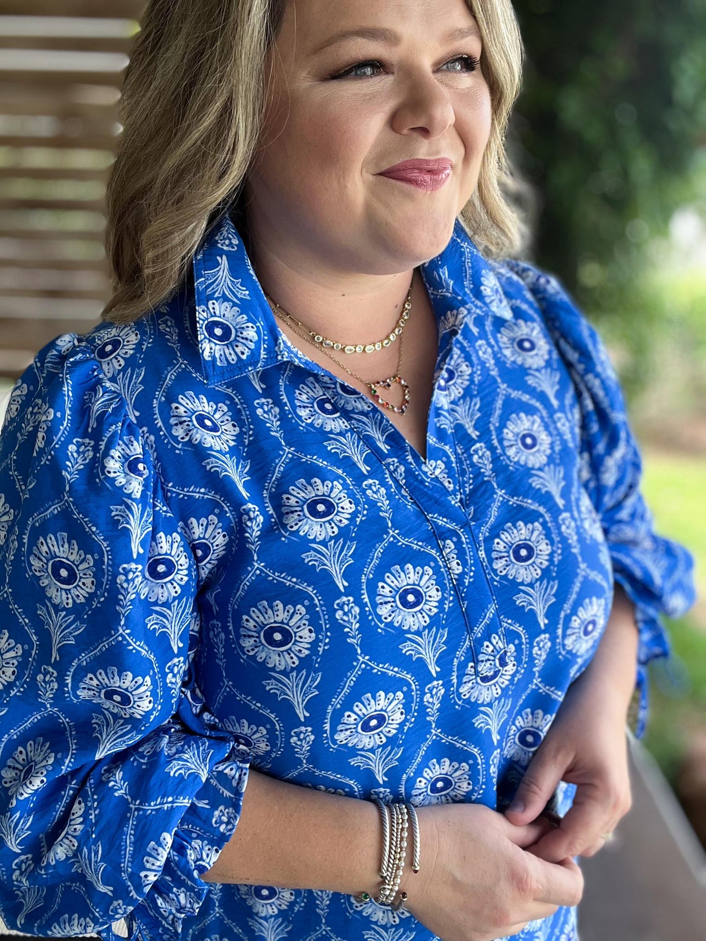 Tequila Sunrise Curvy Cerulean Blue Dress