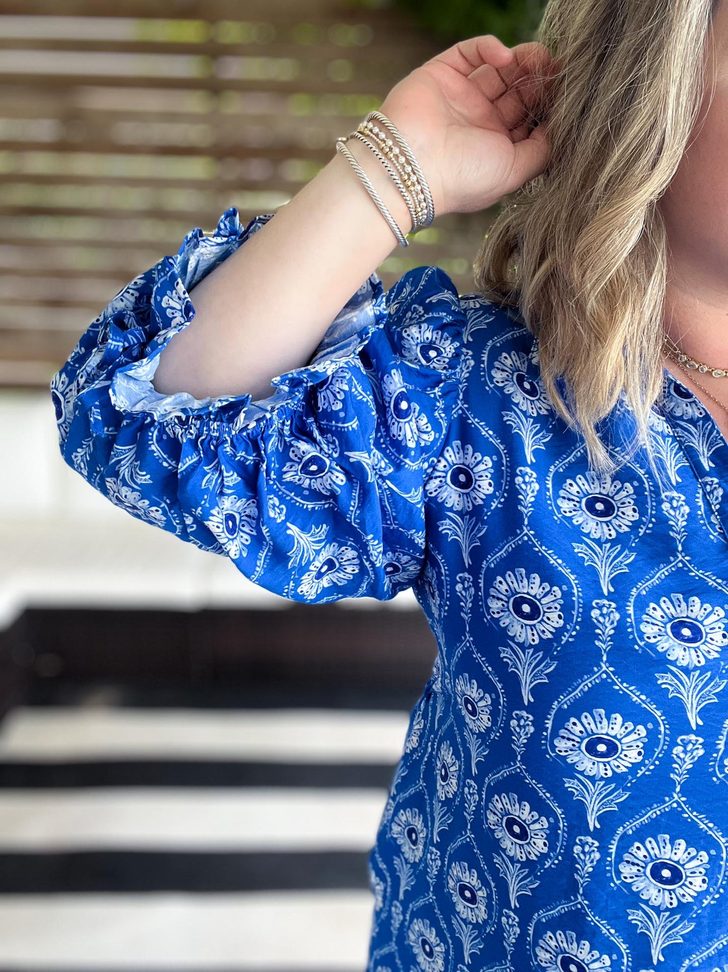 Tequila Sunrise Curvy Cerulean Blue Dress