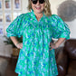 The Belle Jardin Curvy Green Mini Dress