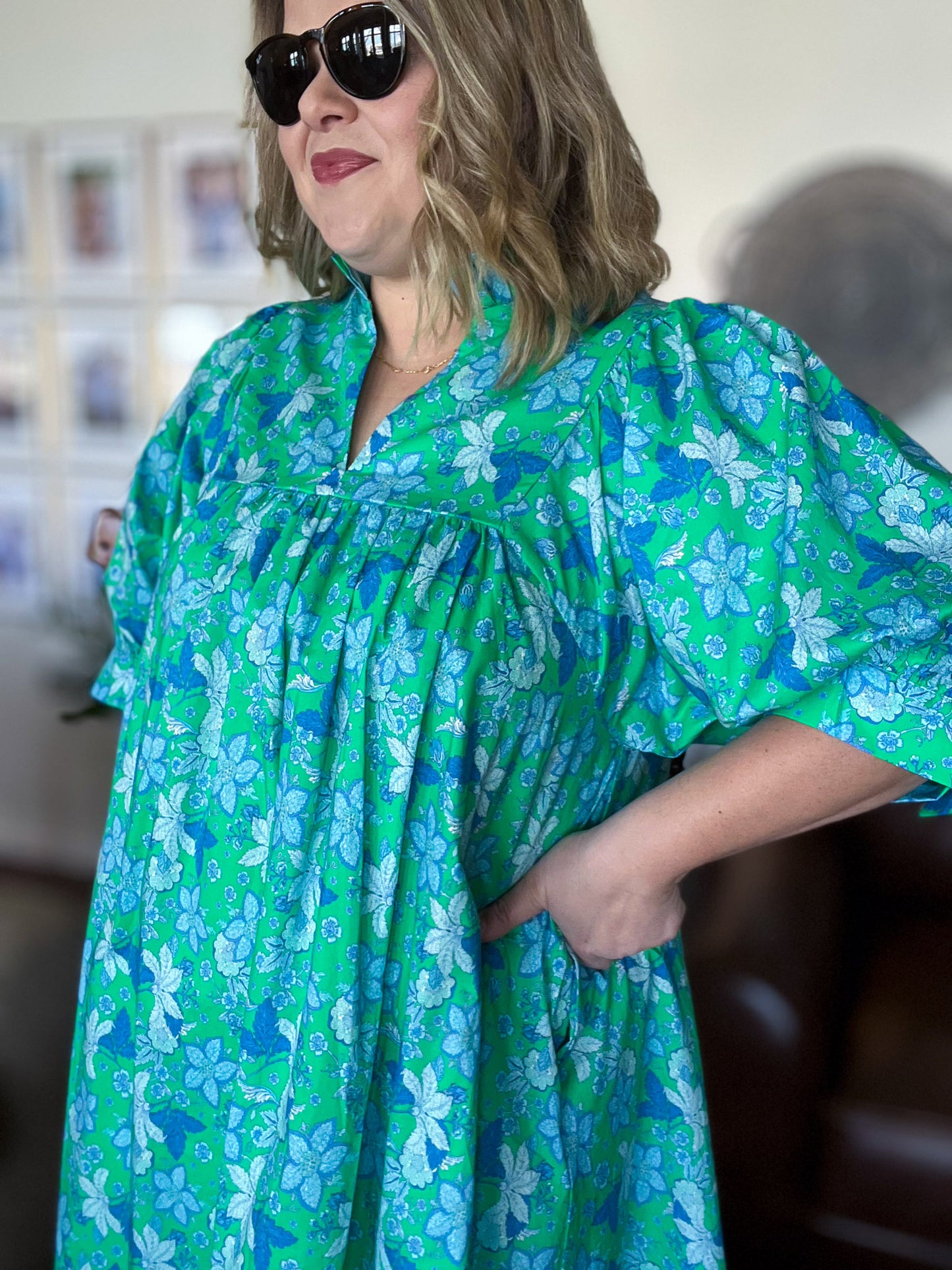 The Belle Jardin Curvy Green Mini Dress