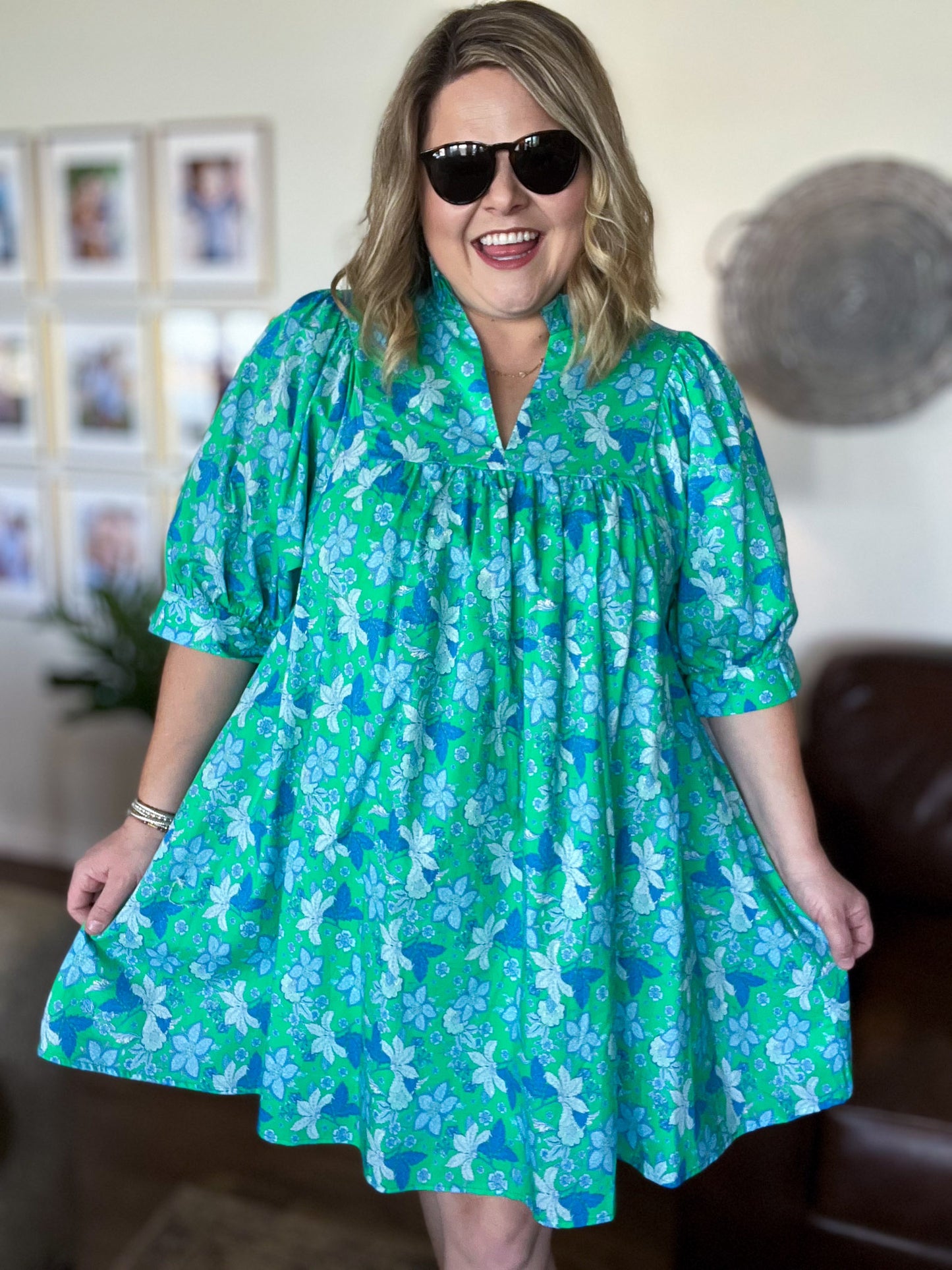 The Belle Jardin Curvy Green Mini Dress