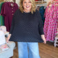 The Everday Dot Curvy Navy Polka Dot Top