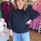 The Everday Dot Curvy Navy Polka Dot Top