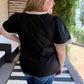 The Last Bloom Plus-Size Black Embroidered Top