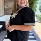 The Last Bloom Plus-Size Black Embroidered Top