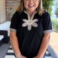 The Last Bloom Plus-Size Black Embroidered Top
