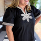 The Last Bloom Plus-Size Black Embroidered Top