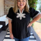 The Last Bloom Plus-Size Black Embroidered Top