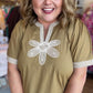 The Last Bloom Plus-Size Olive Embroidered Top