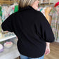 The Minimal Moment Curvy Black Knit Collar Top