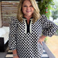 The New Neutral Plus-Size Black Polka Dot Top