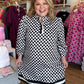 The New Neutral Plus-Size Black & White Polka Dot Dress