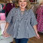 The Patch Party Curvy Black Gingham Top