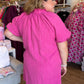 The Pink Moment Curvy Ruffled Shift Dress