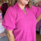 The Pink Moment Curvy Ruffled Shift Dress