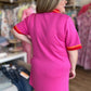 The Polished Edge Curvy Pink Contrast Trim Casual Dress