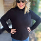 The Shimmer Season Curvy Black Ribbed Top