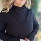 The Shimmer Season Curvy Black Ribbed Top