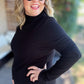 The Shimmer Season Curvy Black Ribbed Top