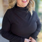 The Shimmer Season Curvy Black Ribbed Top