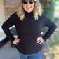 The Shimmer Season Curvy Black Ribbed Top