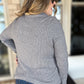 The Shimmer Season Curvy Charcoal Ribbed Top