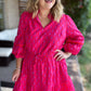Think Pink Plus-Size Geo Floral Midi Dress