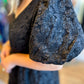 This Christmas Plus-Size Black Jacquard Dress