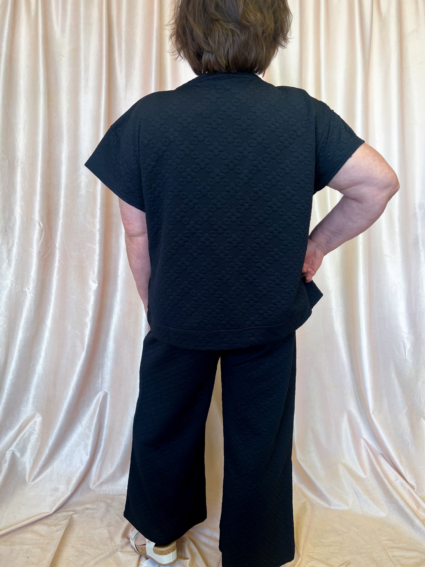 Thyme for Cooler Temps Plus-Size Black Textured Set