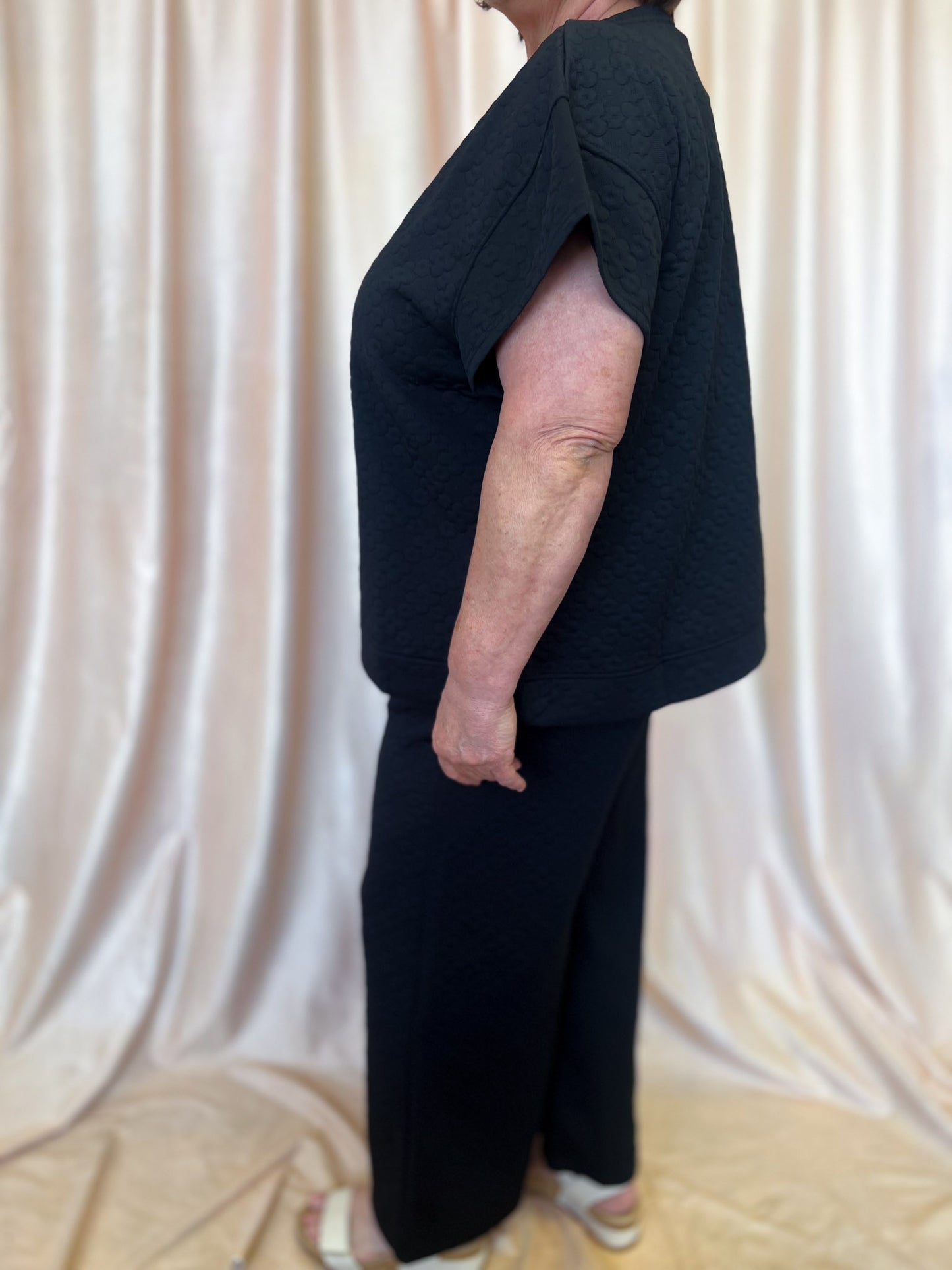 Thyme for Cooler Temps Plus-Size Black Textured Set