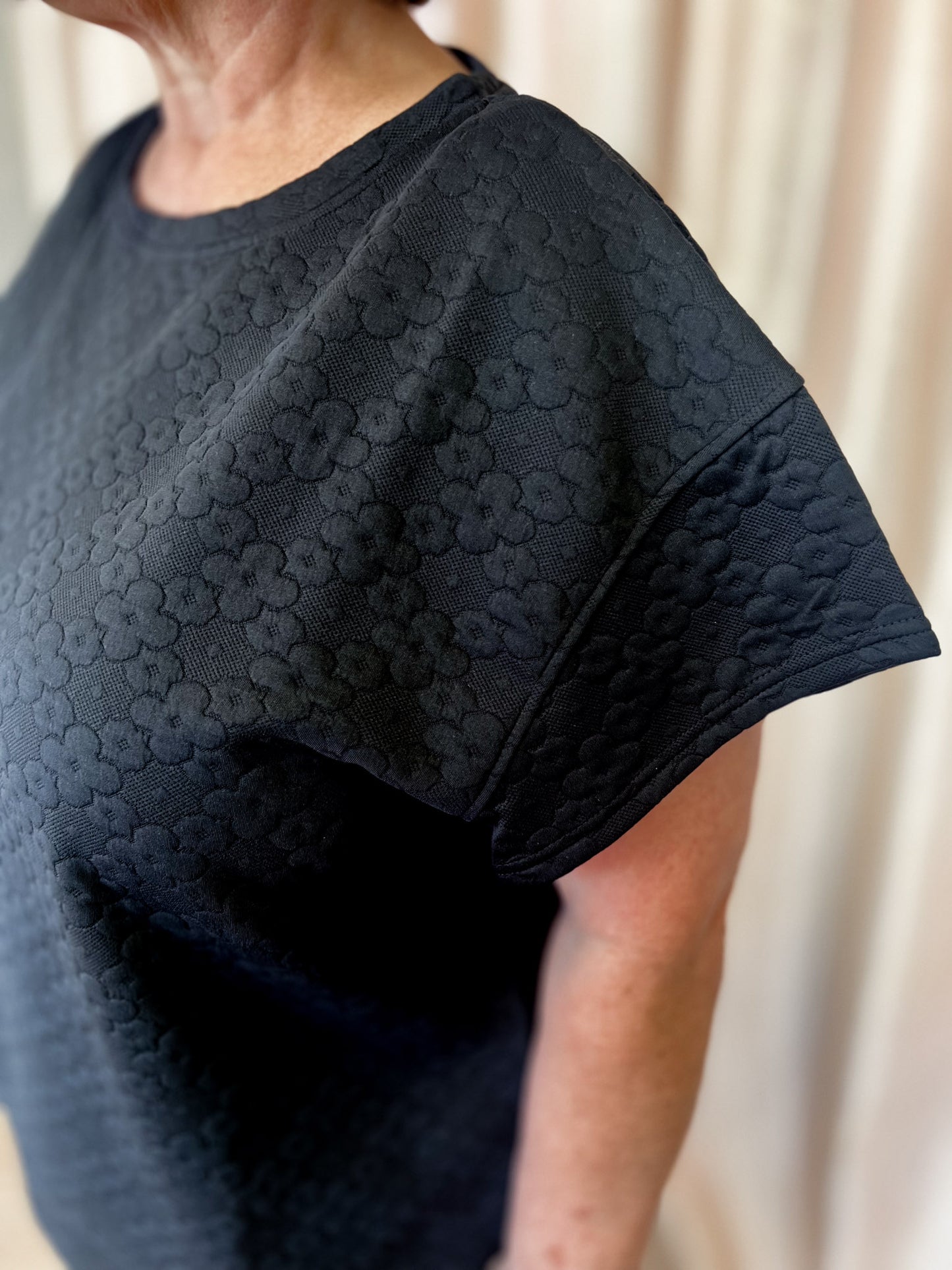 Thyme for Cooler Temps Plus-Size Black Textured Set