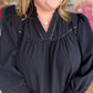 Timeless Autumn Curvy Black Long Sleeve Mini Dress